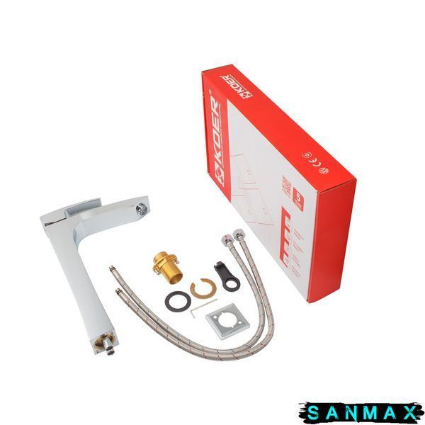 Змішувач для умивальника високий, хром Koer KB-11007-01 (KR3440) KR3440 фото