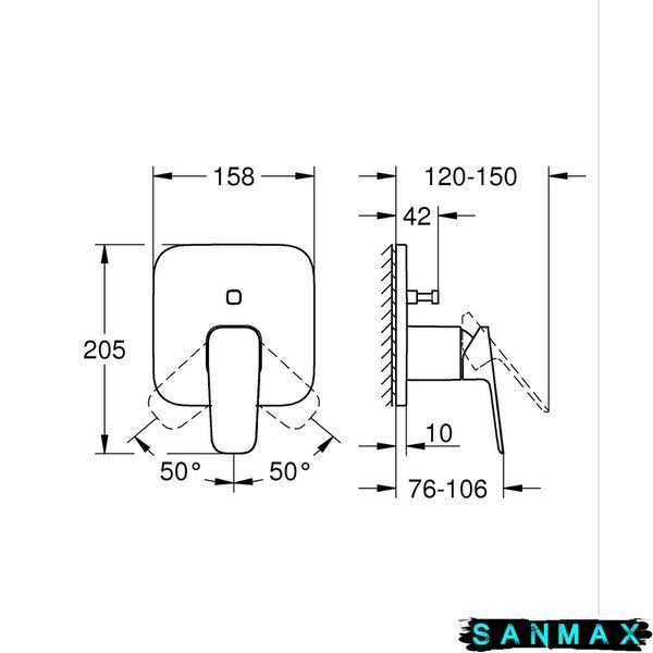 Одноважільний змішувач Grohe Cubeo із перемикачем на 2 положення (1017780000) 1017780000 фото