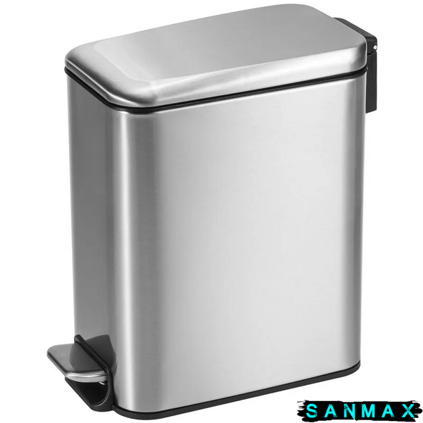 Відро для сміття з плавним закриттям прямокутне Mixxus Diverse-TC0312 SS Color 12л колір наржавійка (MI7090) MI7090 фото