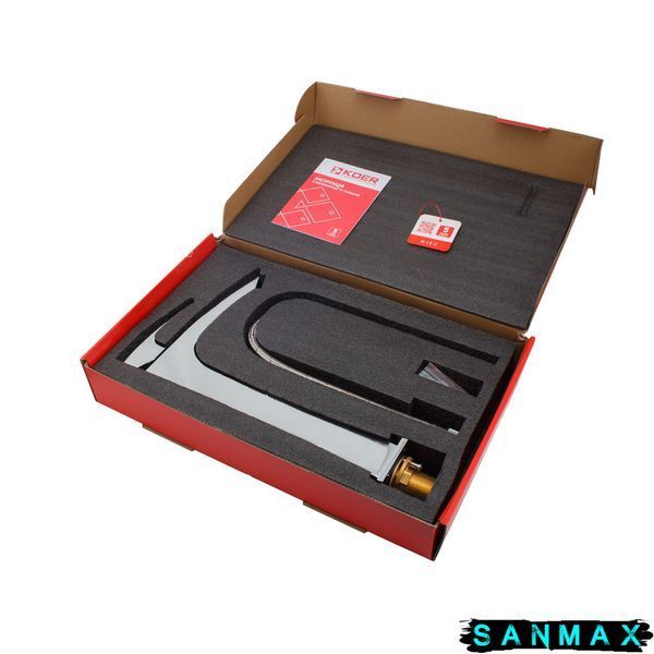 Змішувач для умивальника високий, хром Koer KB-11007-01 (KR3440) KR3440 фото