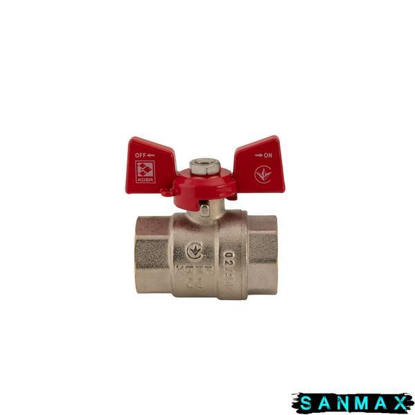 Кран кульовий 3/4 БГГ Вода Koer KR.217 Червоний метелик (KR0040) KR0040 фото