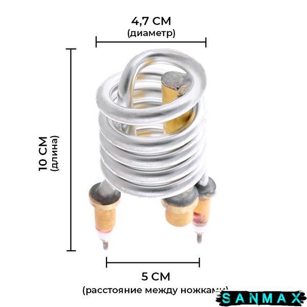 Тен для водонагрівача Zerix ELH-3000A ELW06 та ELW16 3 kW (ZX2787) ZX2787 фото