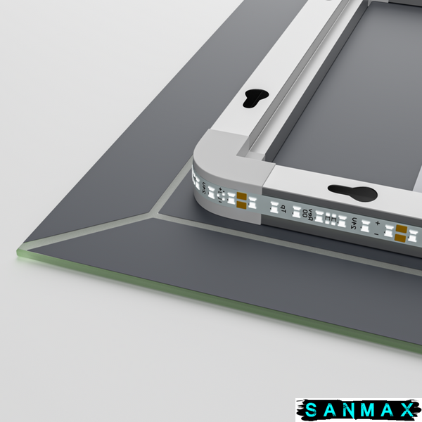 Дзеркало Mixxus Premium Cubic MR14-80x60-Reverse (Led Touch, Anti-fog, димер) (MP6648) MP6648 фото
