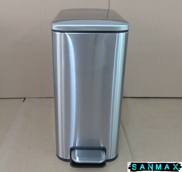 Відро для сміття з плавним закриттям прямокутне Mixxus Diverse-TC0312 SS Color 12л колір наржавійка (MI7090) MI7090 фото