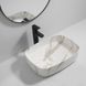 Умивальник накладний керамічний Mixxus Premium Bevel-0102 Marble 495х370х135mm Мармур (MP6519) MP6519 фото 6
