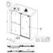 Двері в нішу Koer SR SD06-140x220-TR-07 прозоре скло Easy Clean 8мм, графіт (KR5369) KR5369 фото 11
