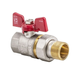 Кран з американкою прямий 1 Koer KR.227 Червоний метелик (KR0013) KR0013 фото 2