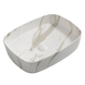 Умивальник накладний керамічний Mixxus Premium Bevel-0102 Marble 495х370х135mm Мармур (MP6519) MP6519 фото 1