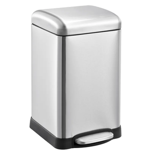 Відро для сміття з плавним закриттям квадратне Mixxus Style-TC0106 SS Color 6л Нерж (MI7092) MI7092 фото