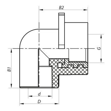 Кут інсталяційний для гіпсокартонних стін ВР 20x1/2F PPR Koer K0189.PRO 80 (KP0244) KP0244 фото