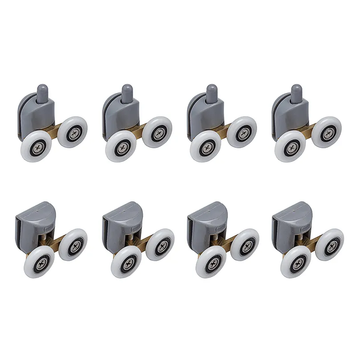 Комплект роликів для кабіни Mixxus Rollers SCP03-4x4 Графіт подвійні 4 вер.+4 ниж. Сірий (MI8163) MI8163 фото