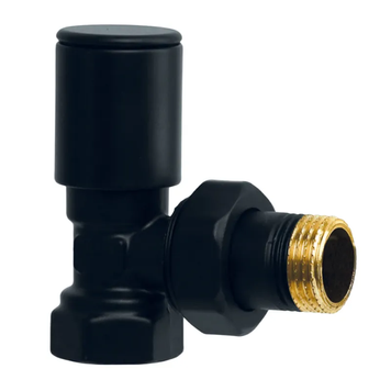 Кран для рушникосушки кутовий 1/2 Koer KR.531 Чорний (KR5103) KR5103 фото