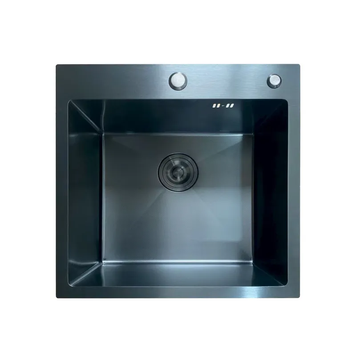Кухонна інтегрована мийка Mixxus MH5050 Micro Decor Чорний (3.0/0.8) з нерж. сталі (колір чорний) (MI8215) MI8215 фото