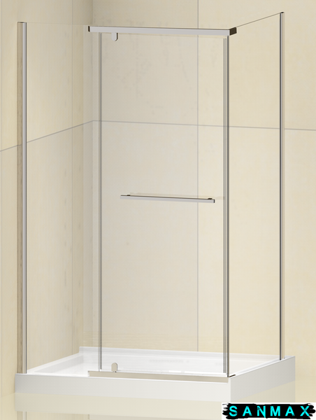 Душова кабіна без піддону Koer SR SC01-120x80x200-TR-01 прозоре скло Easy Clean 8мм, хром (KR5353) KR5353 фото