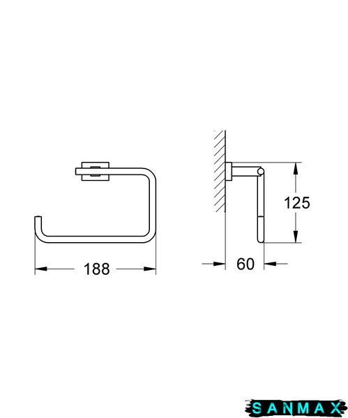 Кільце для рушника Grohe Essentials Cube New (40510001) 40510001 фото