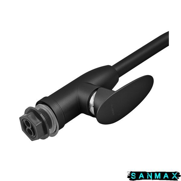 Змішувач для кухні Plamix Cezar-011-B Set Matte Чорний (з підведенням) (PM0668) PM0668 фото