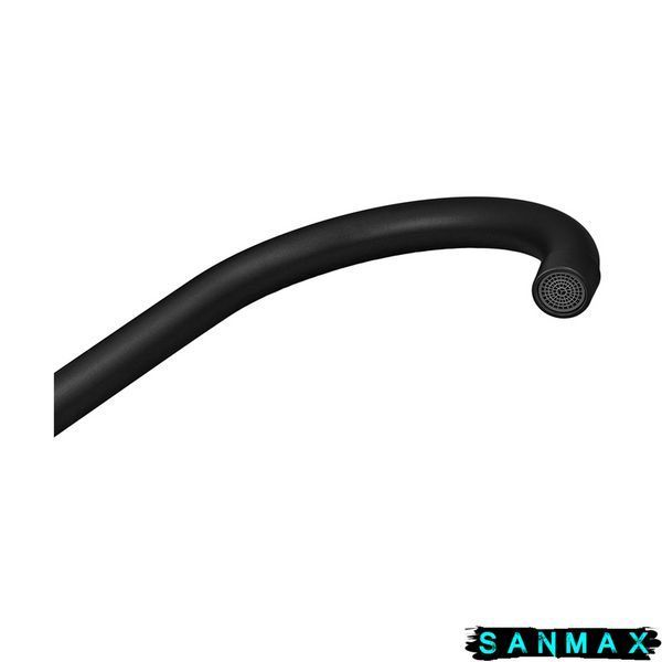 Змішувач для кухні Plamix Cezar-011-B Set Matte Чорний (з підведенням) (PM0668) PM0668 фото
