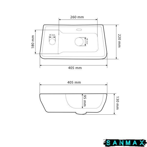 Умивальник накладний Vbi Jesi R Білий VBI-015613 фото