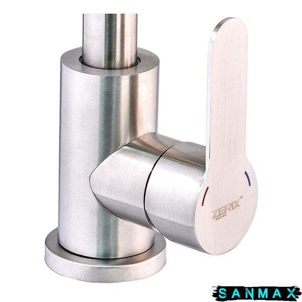Змішувач для умивальника з нерж. сталі SUS304 Zerix DAX-001-C (ZX4971) ZX4971 фото