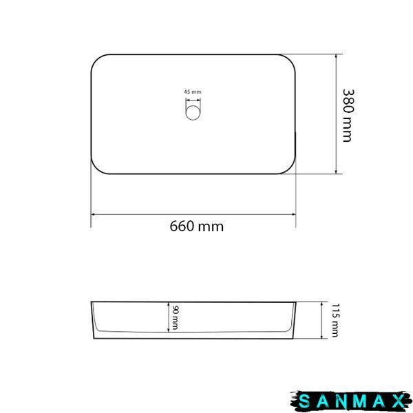 Умивальник накладний Vbi Vestone 65 Білий VBI-017002 фото