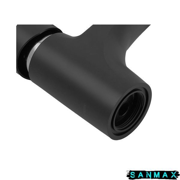 Змішувач для умивальника Plamix FIDEL-001 SET Matte Чорний PM0660 фото