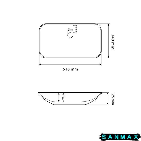Умивальник накладний Vbi Pavia Білий VBI-012605 фото