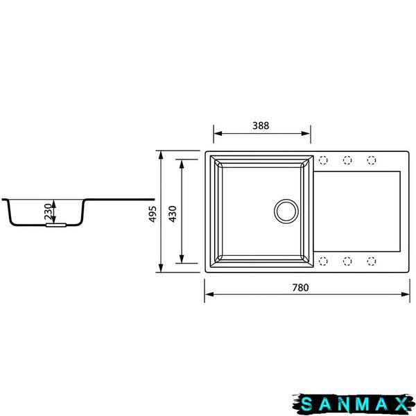 Мийка кухонна Zerix ZS-7950S-09 Сіра (ZX4583) ZX4583 фото