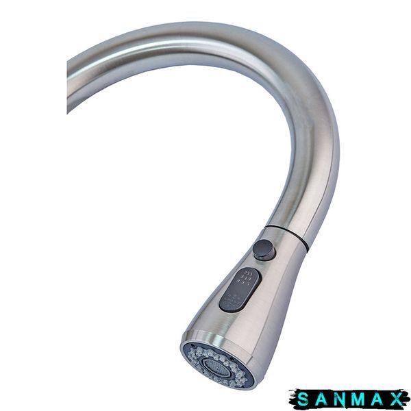 Змішувач для кухні сенсорний з висувною лійкою Mixxus LUX-014 Sensor (нерж. сталь) (MI6230) MI6230 фото