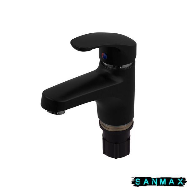 Змішувач для умивальника Plamix FIDEL-001 SET Matte Чорний PM0660 фото