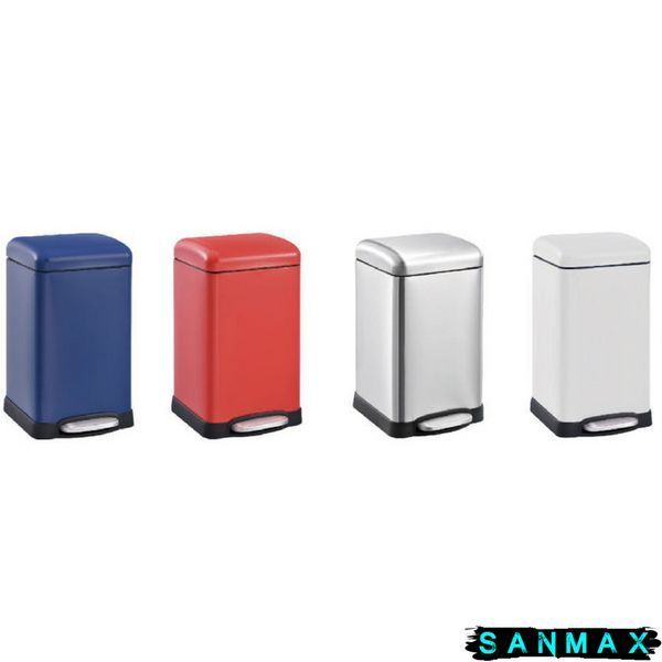 Відро для сміття з плавним закриттям квадратне Mixxus Style-TC0106 SS Color 6л колір наржавійка (MI7092) MI7092 фото