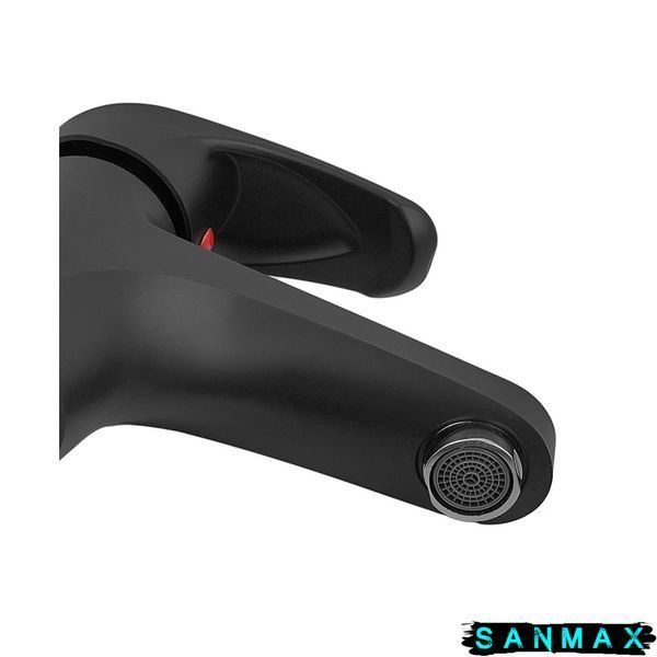 Змішувач для умивальника Plamix FIDEL-001 SET Matte Чорний PM0660 фото