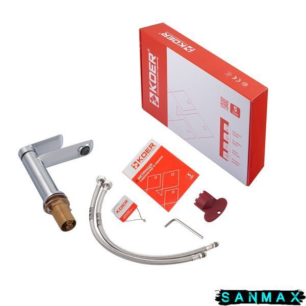 Змішувач для умивальника Koer KB-10028-01 Хром (KR5289) KR5289 фото
