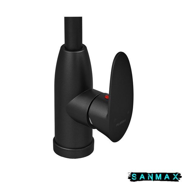 Змішувач для кухні Plamix Cezar-011-B Set Matte Чорний (з підведенням) (PM0668) PM0668 фото