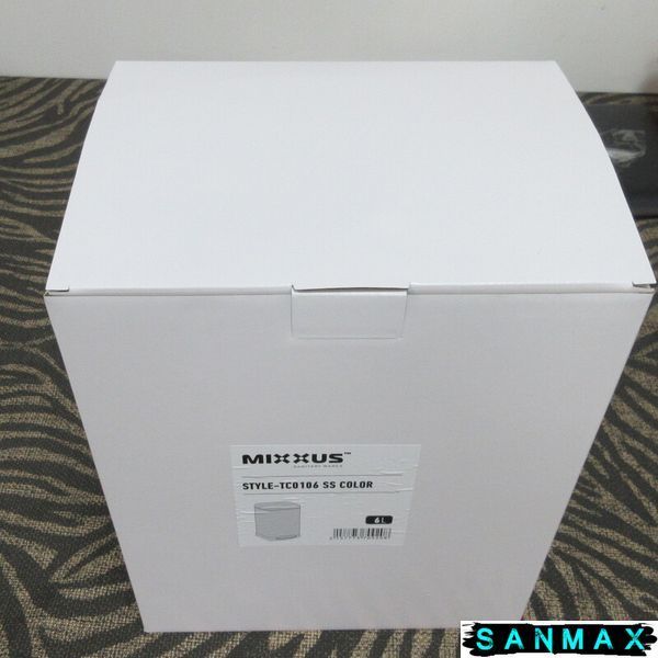 Відро для сміття з плавним закриттям квадратне Mixxus Style-TC0106 SS Color 6л колір наржавійка (MI7092) MI7092 фото