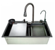 Мийка багатофункціональна Zerix ZH7546-SET-07 Micro Decor Graphite з вбудованим змішувачем з нерж.сталі (ZM5591) ZM5591 фото 1