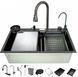 Мийка багатофункціональна Zerix ZH7546-SET-07 Micro Decor Graphite з вбудованим змішувачем з нерж.сталі (ZM5591) ZM5591 фото 2