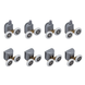 Комплект роликів для кабіни Mixxus Rollers SCP03-4x4 Графіт подвійні 4 вер.+4 ниж. Сірий (MI8163) MI8163 фото 1