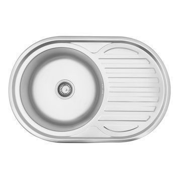 Кухонна мийка Kroner KRP Satin - 7750 (0.6 мм) CV022787 фото