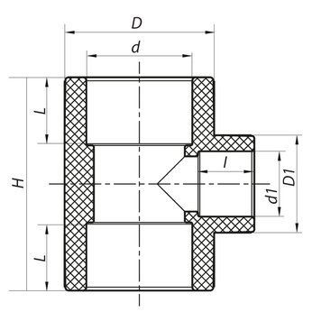 Трійник редукційний 75x40x75 PPR Koer K0220.PRO 34 (KP2585) KP2585 фото