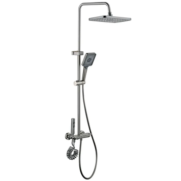 Душова система зі змішувачем Mixxus Premium Marlin 009-J Графіт з кнопкою перемикання, 4 режими (MI6831) MI6831 фото