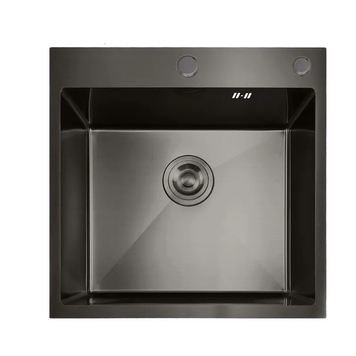 Кухонна інтегрована мийка Mixxus MH5050 Nano-Чорний з нерж. сталі (колір графіт) (MX1928) MX1928 фото