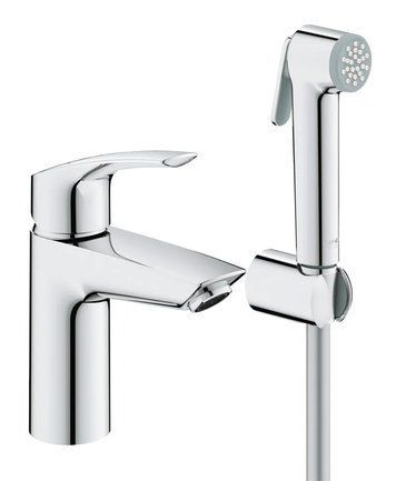 Змішувач для умивальника з гігієнічним душем Grohe Eurosmart New (23124003) 23124003 фото
