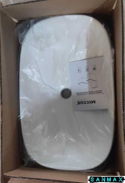 Умивальник накладний керамічний Mixxus Premium Bevel-0105 610х375х120mm (MP6524) MP6524 фото