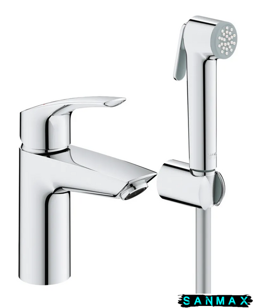 Змішувач для умивальника з гігієнічним душем Grohe Eurosmart New (23124003) 23124003 фото