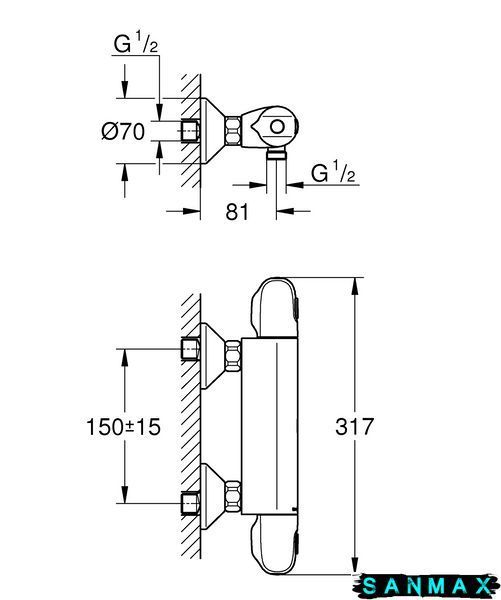 Термостат для душу Grohe Grohtherm 1000 New (34143003) 34143003 фото