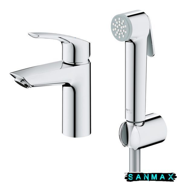 Змішувач для умивальника з гігієнічним душем Grohe Eurosmart New (23124003) 23124003 фото