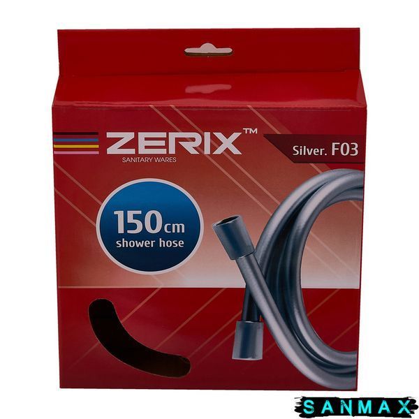Шланг для душу Zerix Silver.F03 силіконовий 150 см Срібний коробка (ZX5561) ZX5561 фото