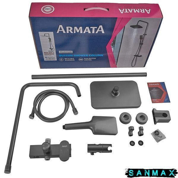 Душова система зі змішувачем Armata Bcd-009-J Графіт (CH6558) CH6558 фото