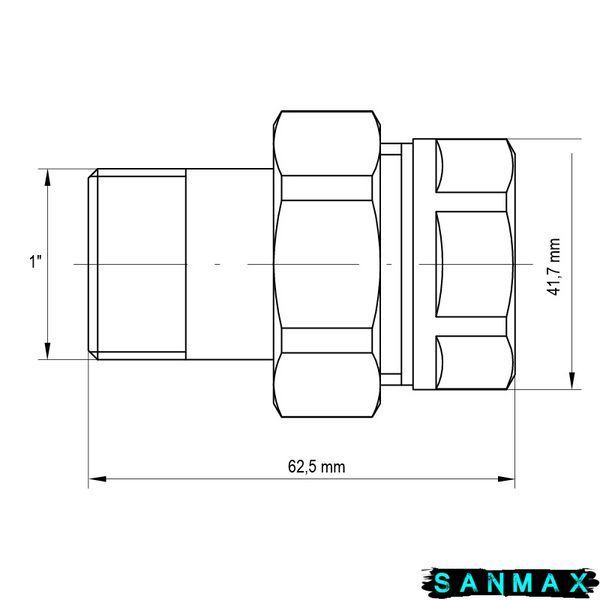 Згін американка 1 прямий Koer KR.341 (KR0133) KR0133 фото