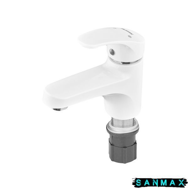 Змішувач для умивальника Plamix FIDEL-001 SET Білий PM0659 фото